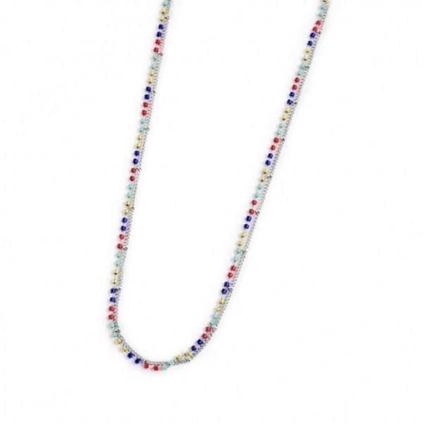 Marlù - COLLANA CATENA GRUMETTA E MIYUKI MULTICOLORE ACCIAIO in Collane Alba Gioielli - Casoria, commercioVirtuoso.it