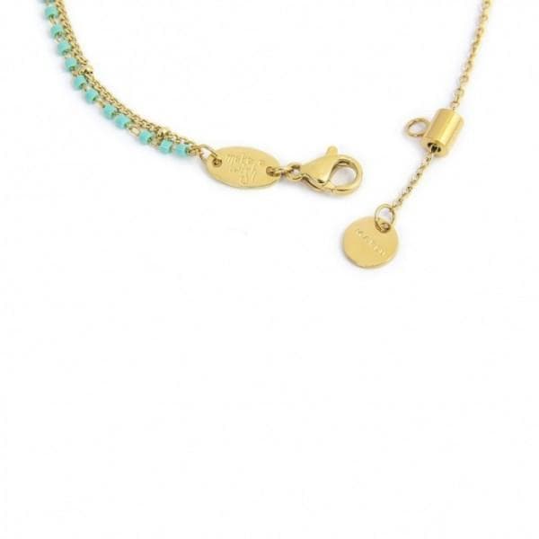 Marlù -COLLANA CATENA GRUMETTA E MIYUKI TURCHESI PVD ORO in Collane Alba Gioielli - Casoria, commercioVirtuoso.it