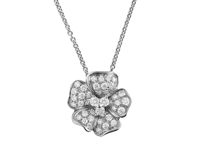 LEO PIZZO - Collana con ciondolo Flora oro bianco - 2