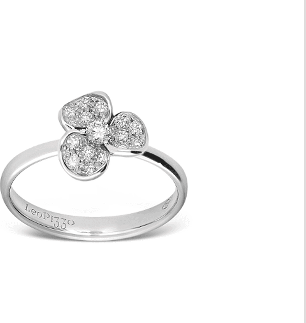 LEO PIZZO - Anello Candy Fiore oro bianco