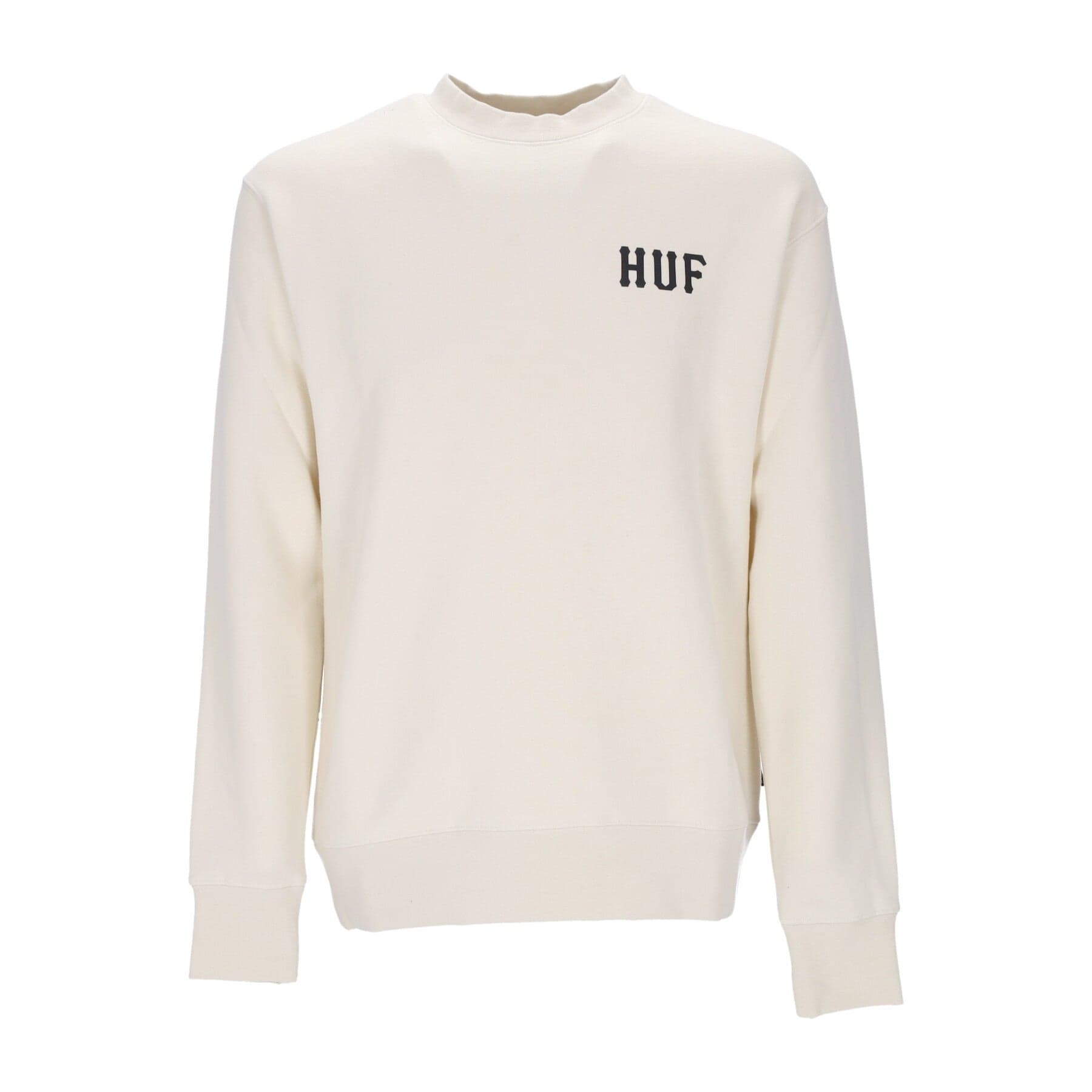 HUF Felpa Girocollo Uomo Essentials Classic H Crew Natural da uomo in Felpe con cappuccio Drestige - Casamassima, commercioVirtuoso.it