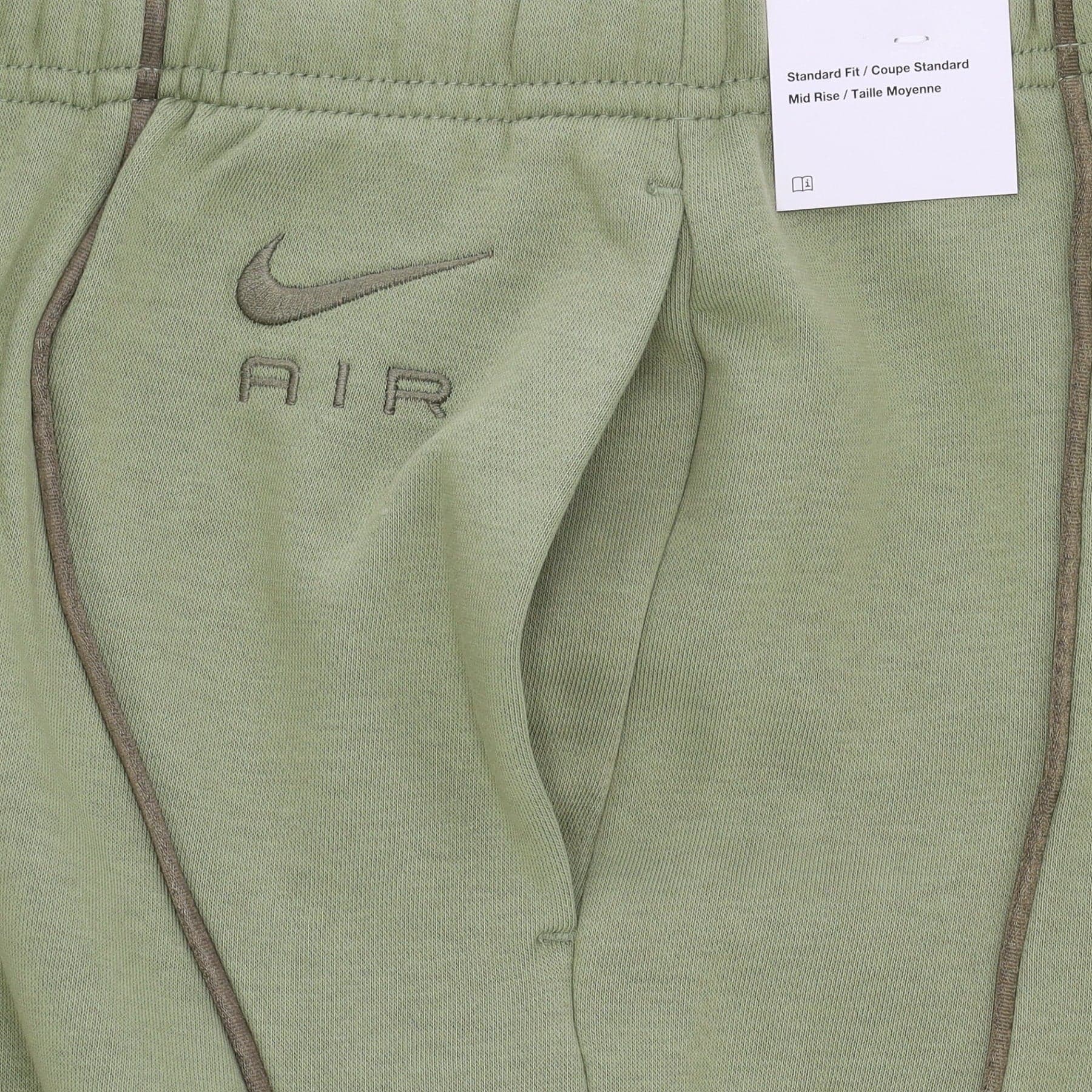 Nike Pantalone Tuta Felpato Donna Sportswear Air Fleece Mid-rise Joggers Alligator/medium Olive/medium Olive da donna in Pantaloni sportivi Drestige - Casamassima, commercioVirtuoso.it