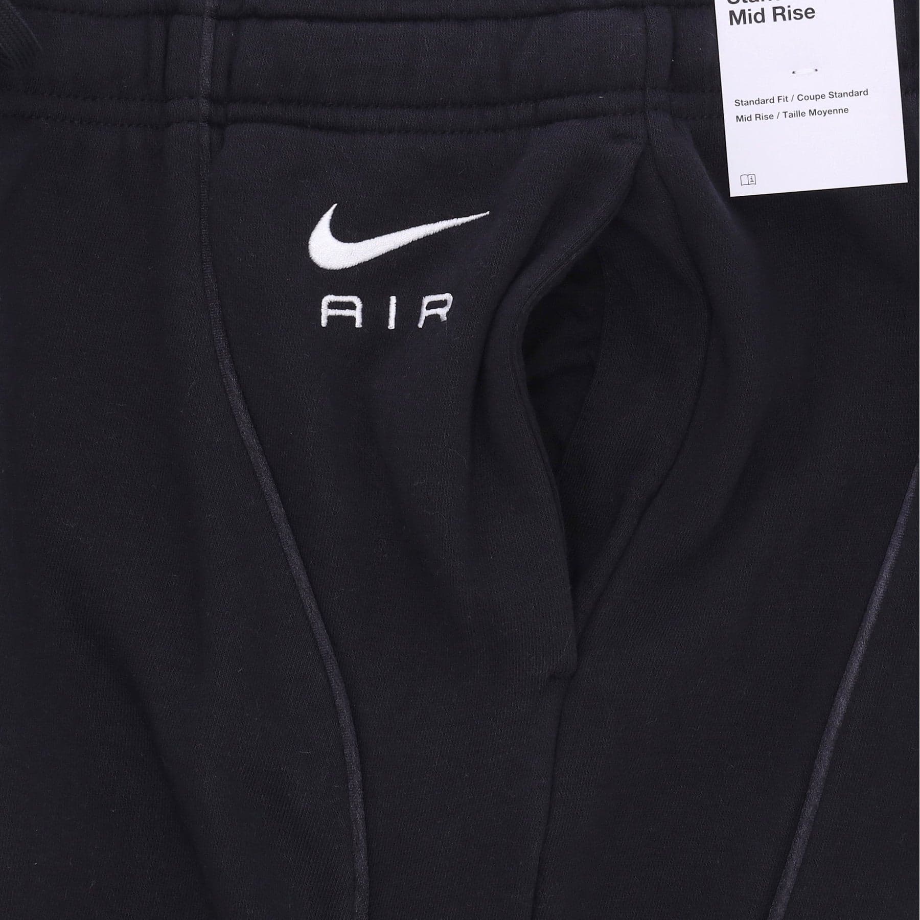 Nike Pantalone Tuta Felpato Donna Sportswear Air Fleece Mid-rise Joggers Black/black/white da donna in Pantaloni sportivi Drestige - Casamassima, commercioVirtuoso.it