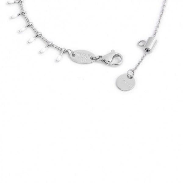 Marlù - COLLANA GRUMETTA CON PENDENTI SMALTO BIANCO ACCIAIO in Collane Alba Gioielli - Casoria, commercioVirtuoso.it