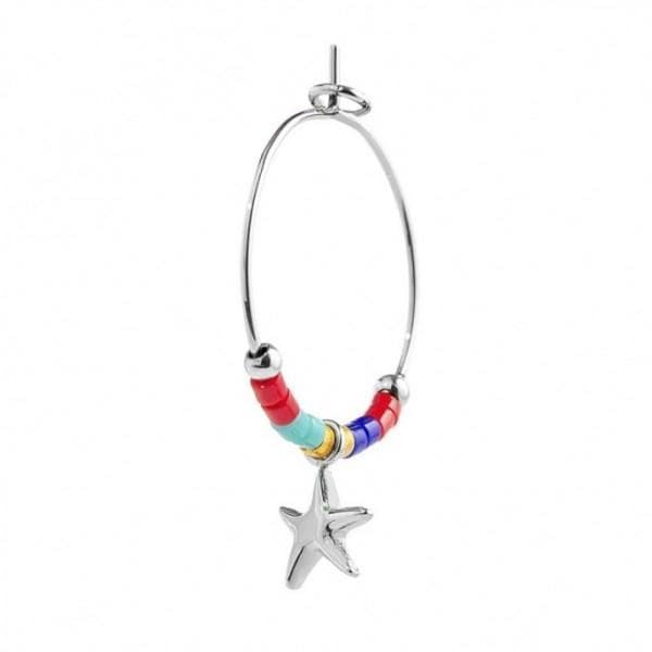 Marlù - MONO ORECCHINO CERCHIO STELLA MARINA MULTICOLORE