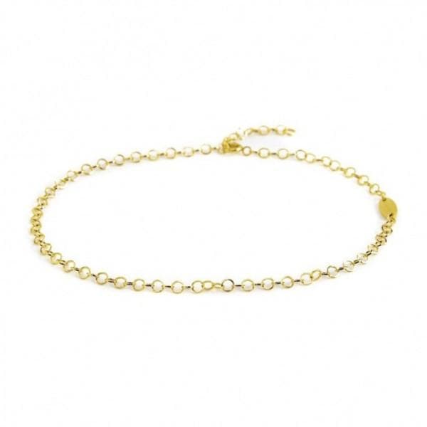 Marlù - CAVIGLIERA CATENA SQUARE WIRE "O" PVD ORO in Cavigliere Alba Gioielli - Casoria, commercioVirtuoso.it