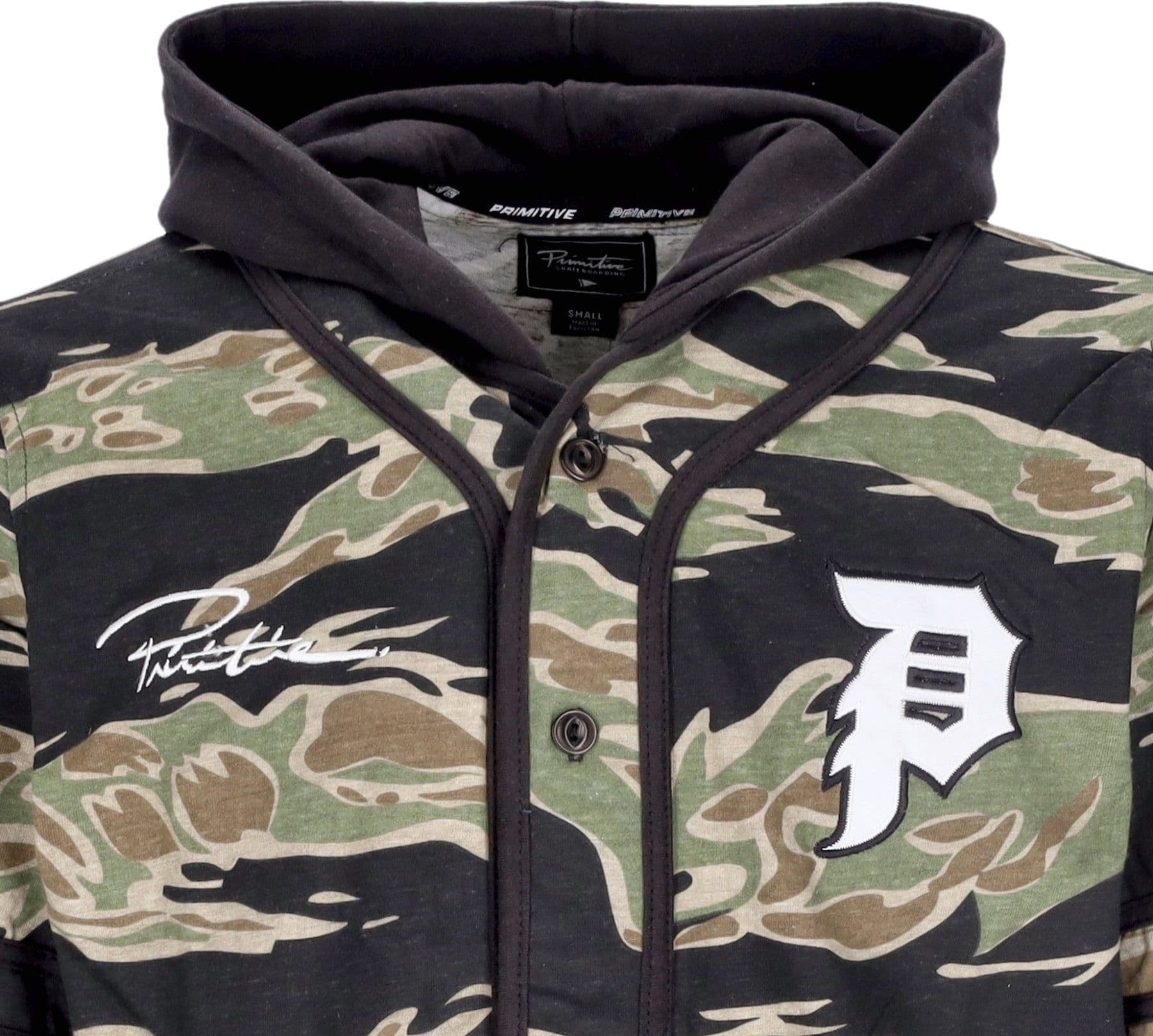 PRIMITIVE Casacca Cappuccio Uomo Tiger Two-fer Baseball Jersey Camouflage da uomo in Felpe con cappuccio Drestige - Casamassima, commercioVirtuoso.it