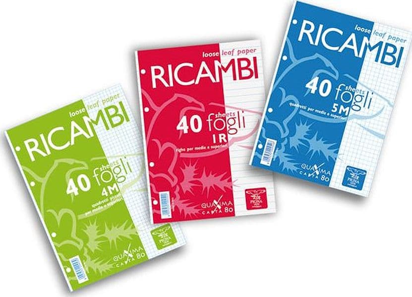 RICAMBI FORATI A4 5mm c/marg QUAXIMA 40FG 80GR PIGNA