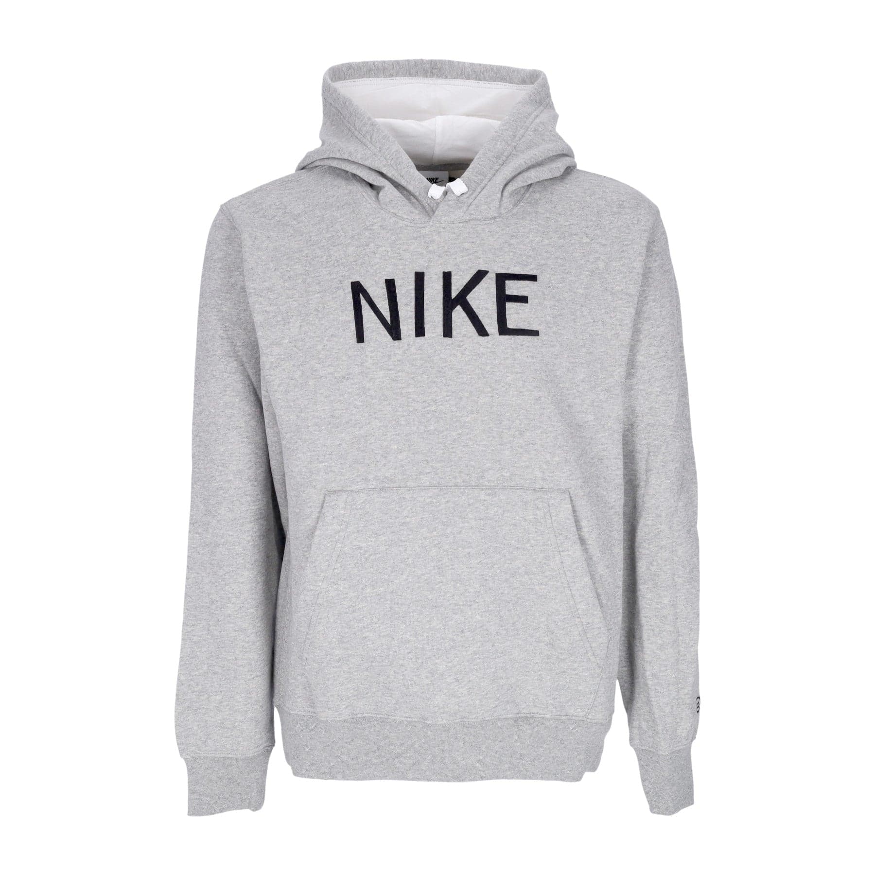 Nike Felpa Cappuccio Uomo Sportswear Hbr-c Bb Pullover Hoodie Dk Grey Heather/white/black da uomo