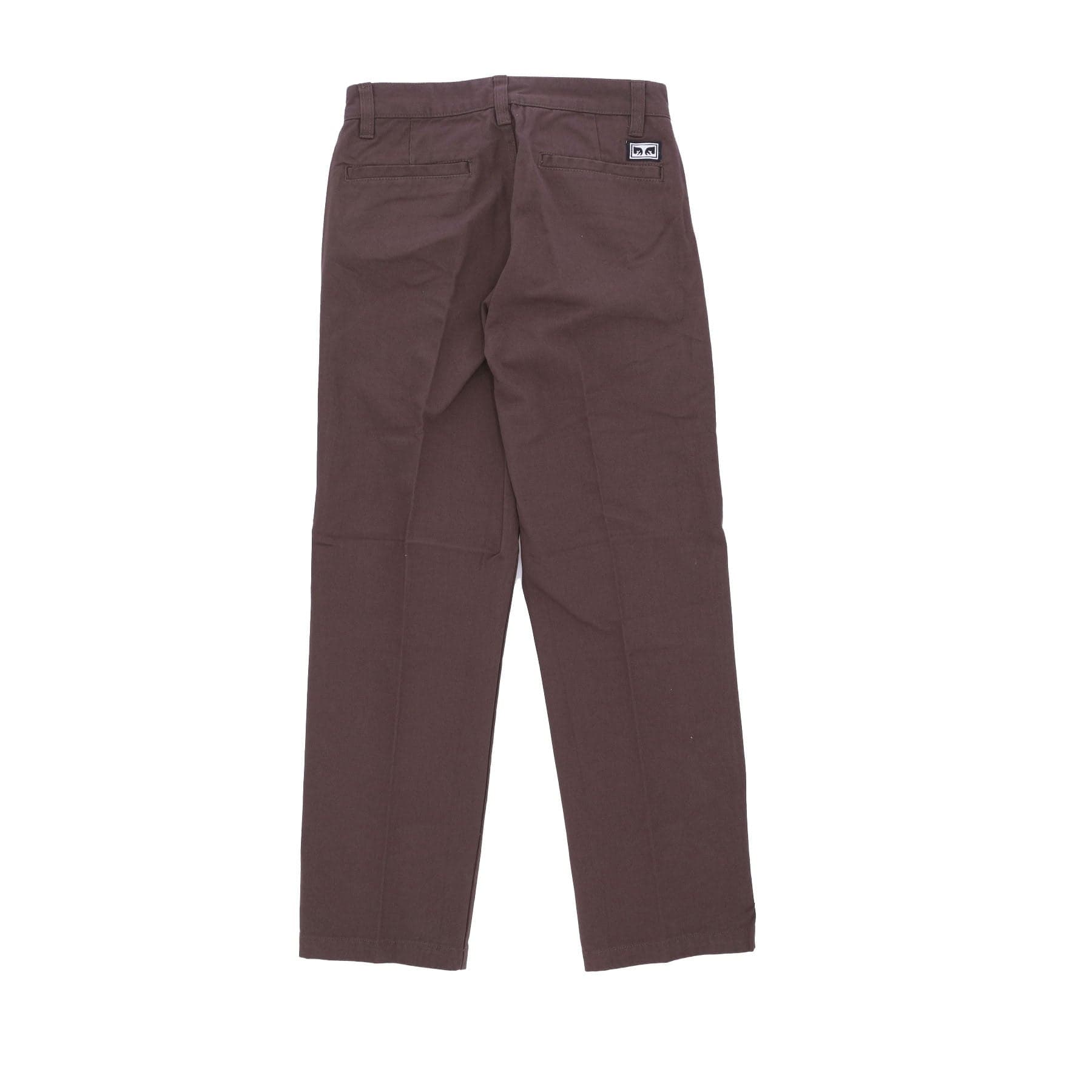 OBEY Pantalone Lungo Uomo Estate Pant Dark Brown da uomo in Pantaloni Drestige - Casamassima, commercioVirtuoso.it