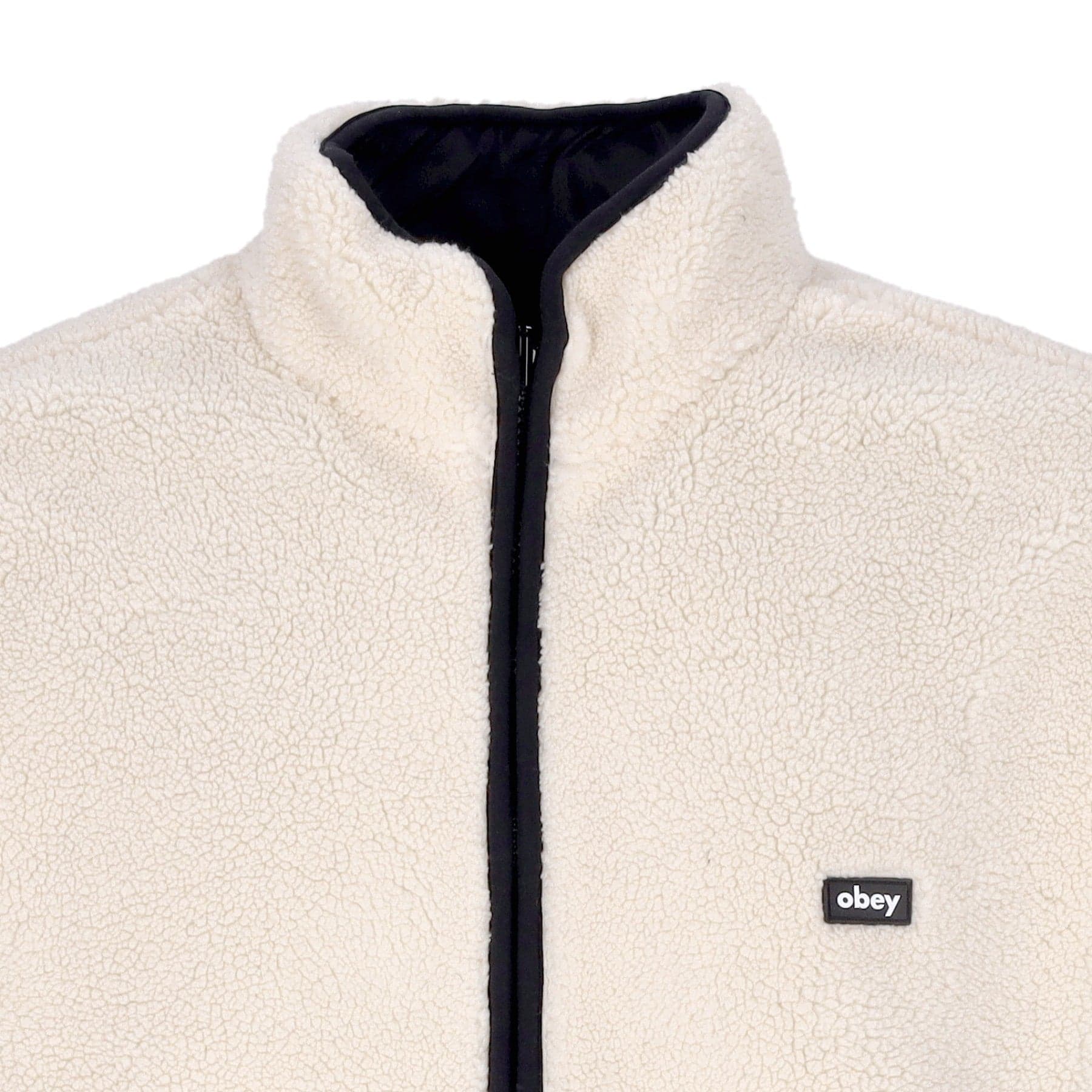 OBEY Orsetto Uomo Trophy Sherpa Jacket Reversible Natural da uomo in Giacche Drestige - Casamassima, commercioVirtuoso.it