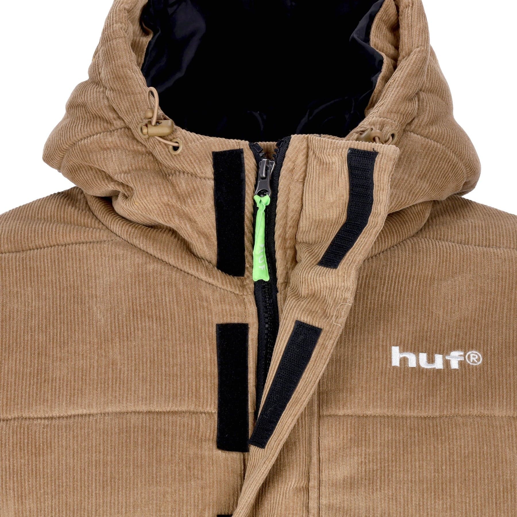 HUF Giaccone Uomo Anglin Cord Insulated Jacket Khaki da uomo in Giacche Drestige - Casamassima, commercioVirtuoso.it