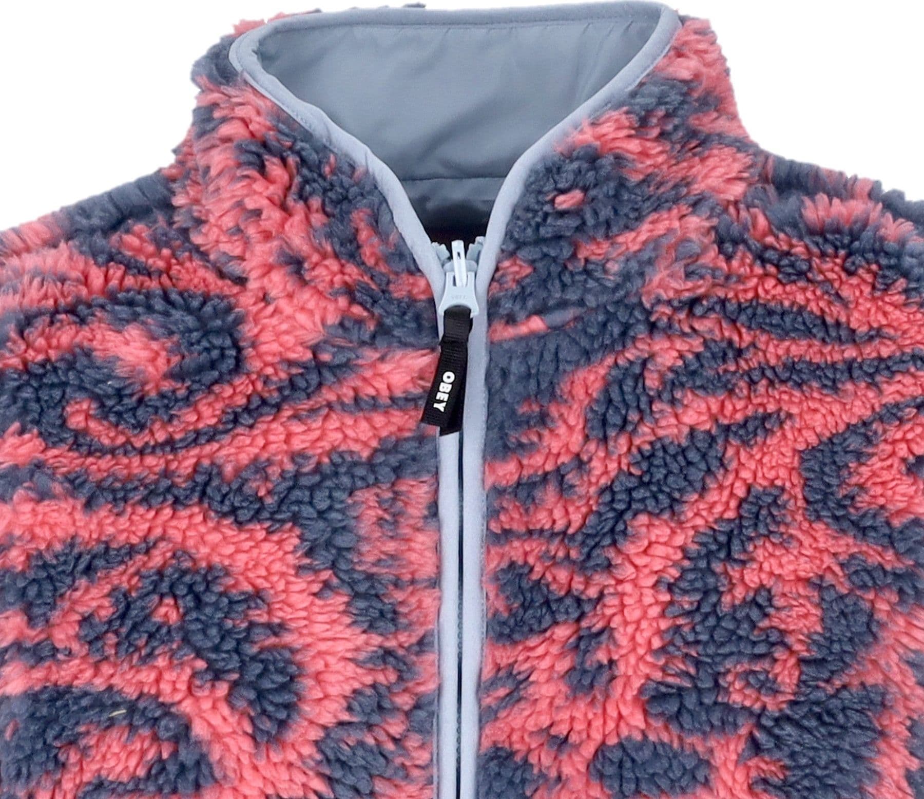 OBEY Orsetto Donna Aiden Sherpa Jacket Reversible Sweet Coral Multi da donna in Giacche Drestige - Casamassima, commercioVirtuoso.it