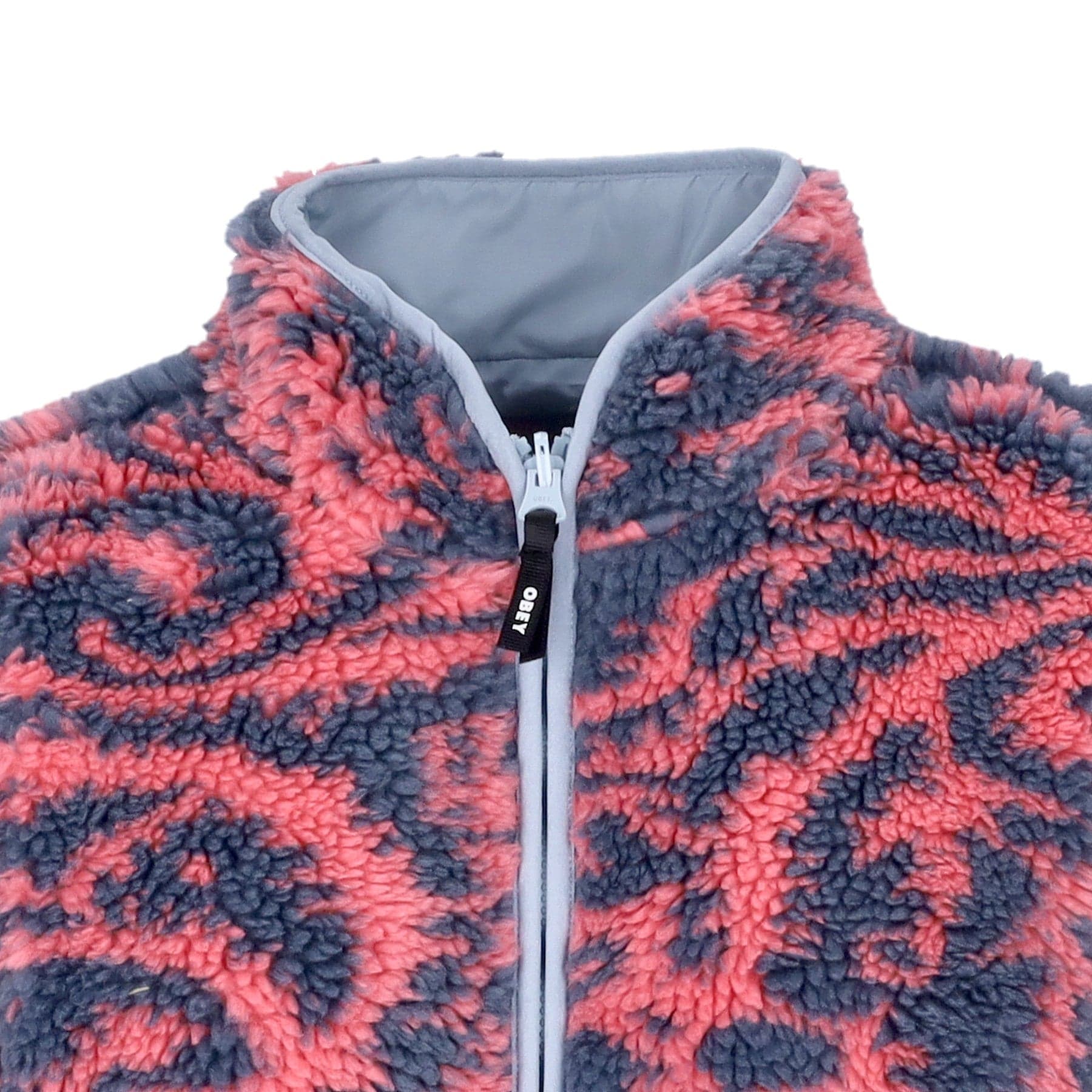 OBEY Orsetto Donna Aiden Sherpa Jacket Reversible Sweet Coral Multi da donna in Giacche Drestige - Casamassima, commercioVirtuoso.it