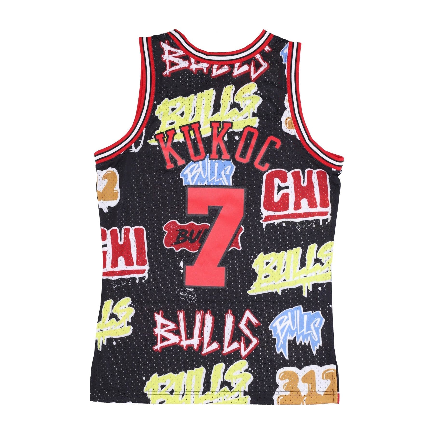 MITCHELL &amp; NESS Canotta Basket Uomo Nba Slap Sticker Swingman Jersey Hardwood Classics No 7 Toni Kukoc 1997-98 Chibul Black da uomo in T-Shirt Drestige - Casamassima, commercioVirtuoso.it