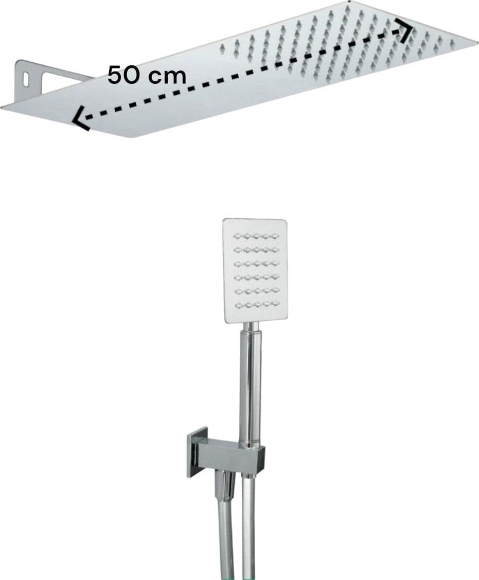Set doccia quadrato moderno completo in Rubinetti per vasca BagnoClic.it - Pregnana Milanese, commercioVirtuoso.it