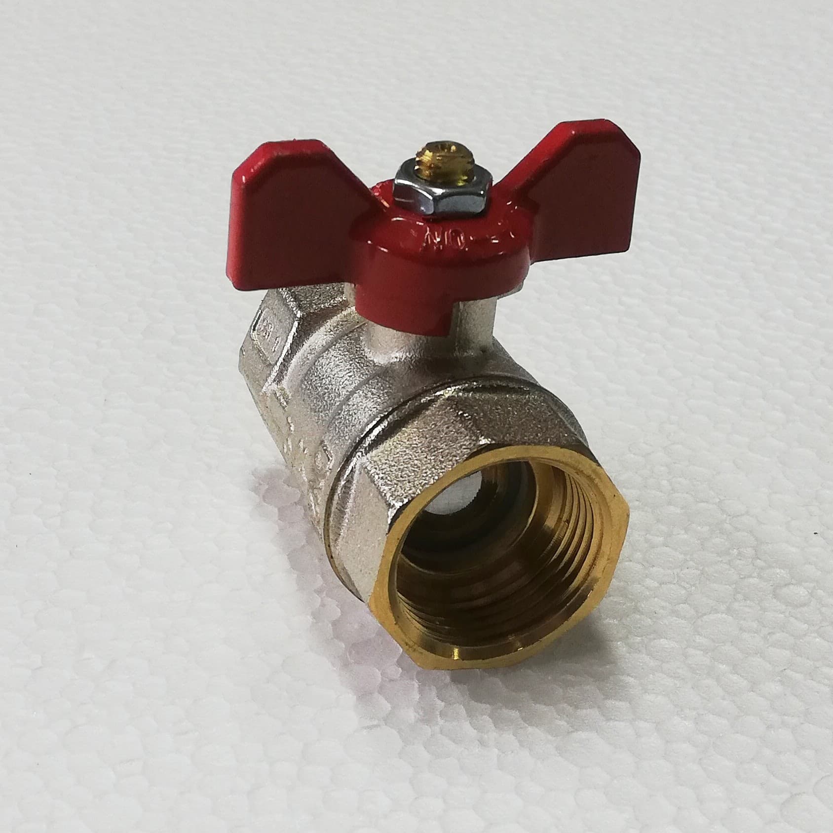Tiemme 3/4" valvola sfera saracinesca FF leva corta a farfalla rossa in Valvole a sfera Aloiserw.com - Altomonte, commercioVirtuoso.it