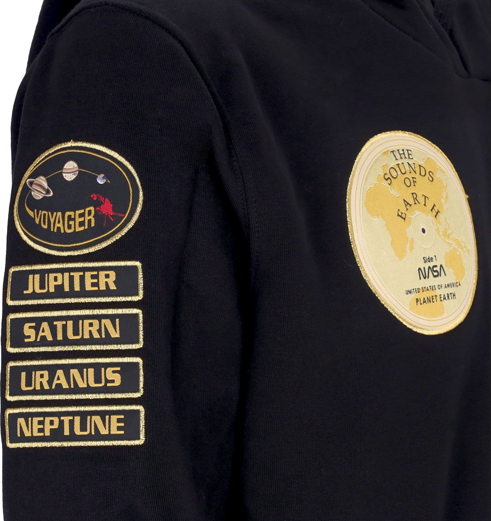 ALPHA INDUSTRIES Felpa Leggera Cappuccio Uomo Nasa Voyager Hoodie Black/black da uomo in Felpe con cappuccio Drestige - Casamassima, commercioVirtuoso.it
