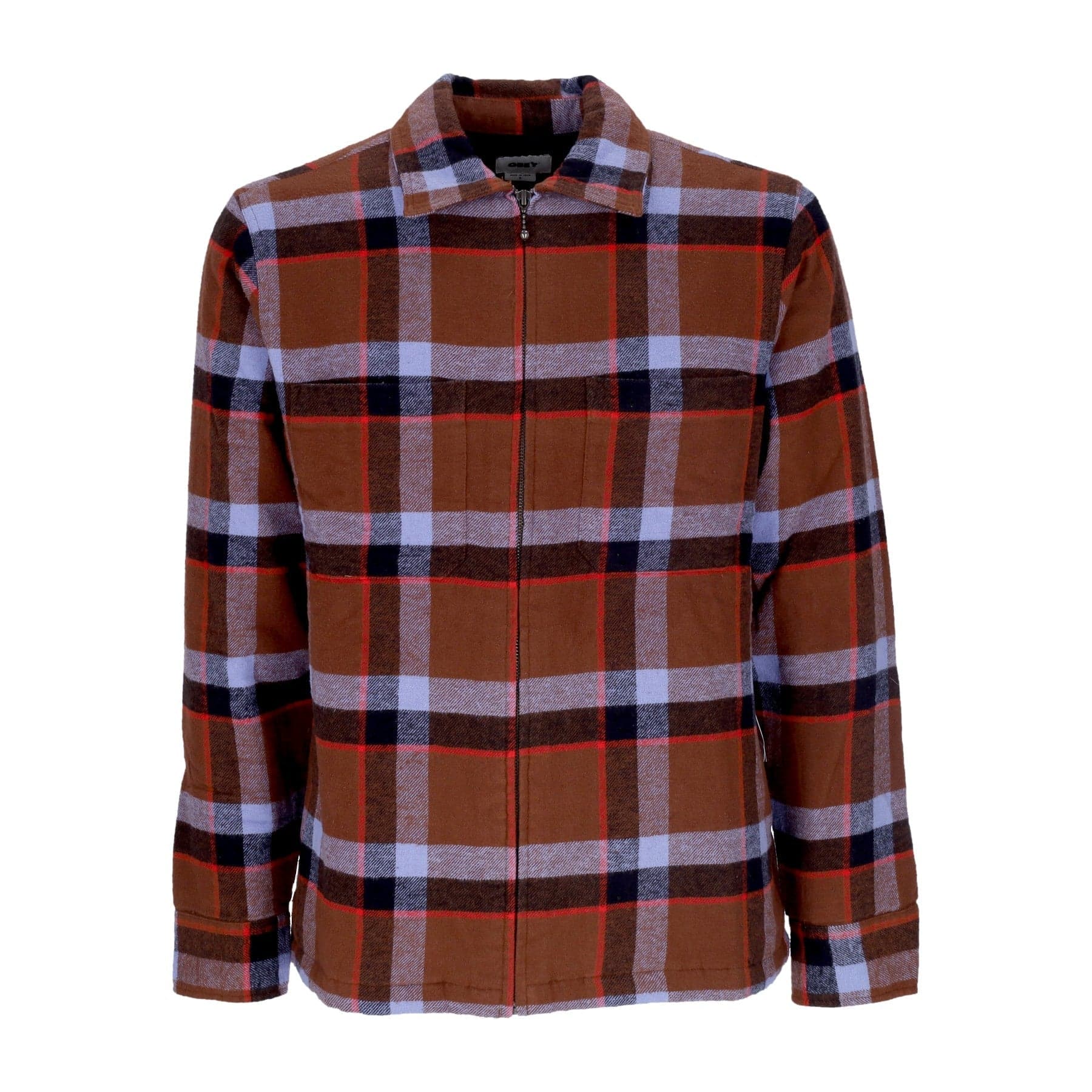 OBEY Camicia Imbottita Uomo Lloyd Shirt Jacket Sepia Multi da uomo in Camicie casual Drestige - Casamassima, commercioVirtuoso.it