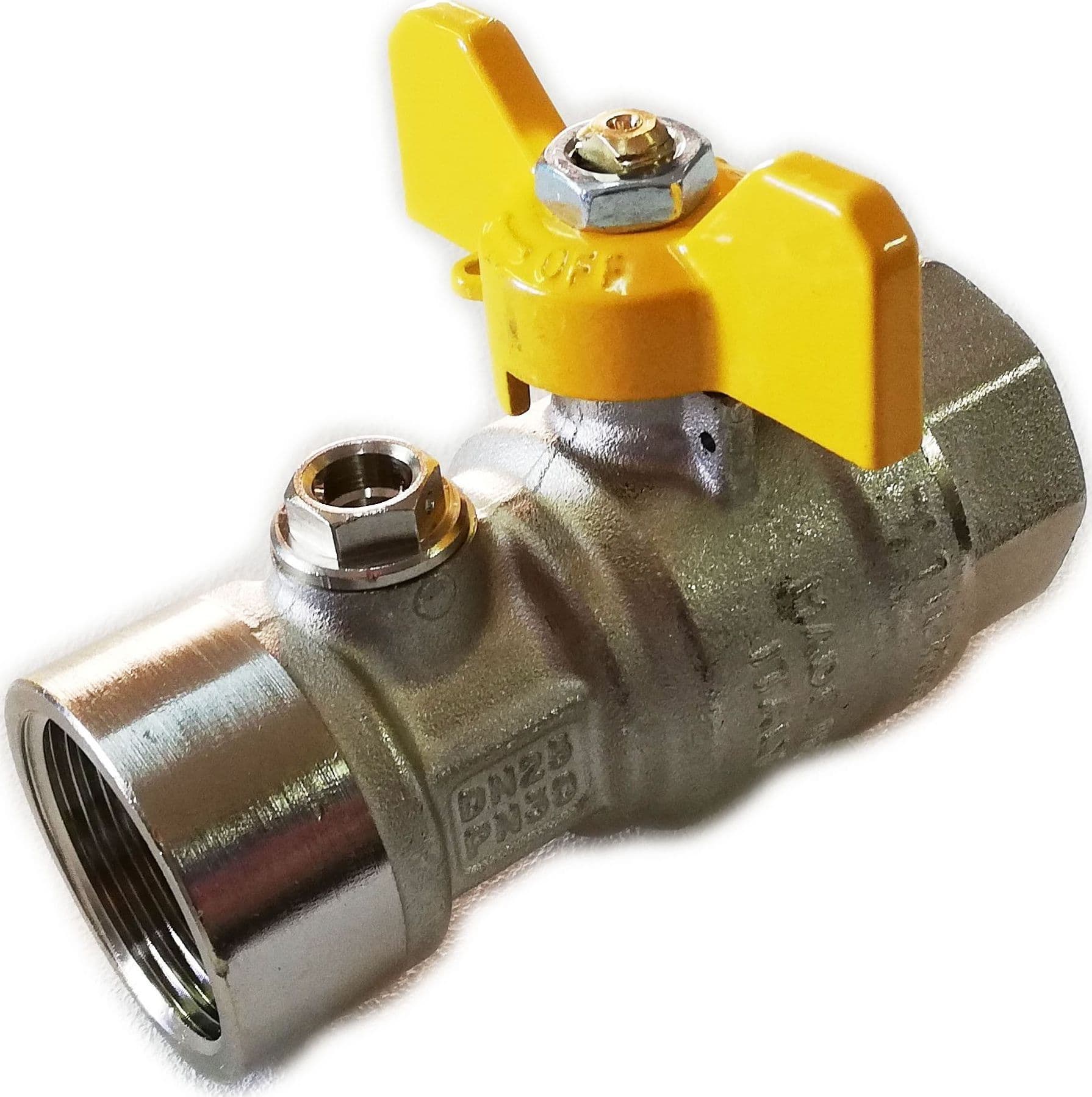 Valvola sfera diritta FF post contatore gas da 3/4''