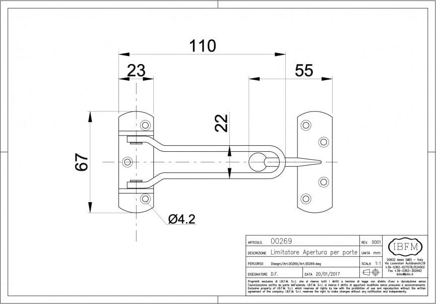 Limitatore di apertura per porte in Chiudiporta Aloiserw.com - Altomonte, commercioVirtuoso.it