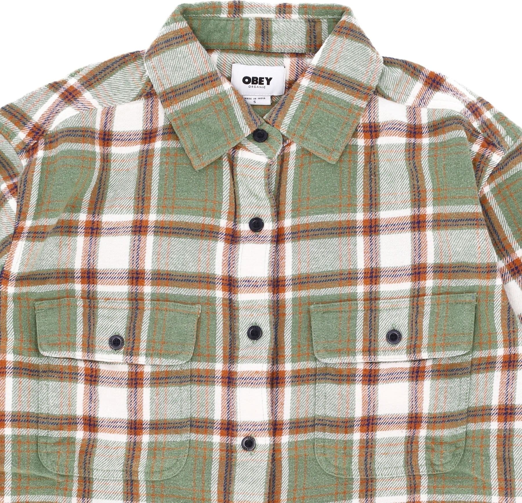 OBEY Camicia Manica Lunga Donna Pia Flannel Shirt L/s Loden Frost Multi da donna in Bluse e camicie Drestige - Casamassima, commercioVirtuoso.it