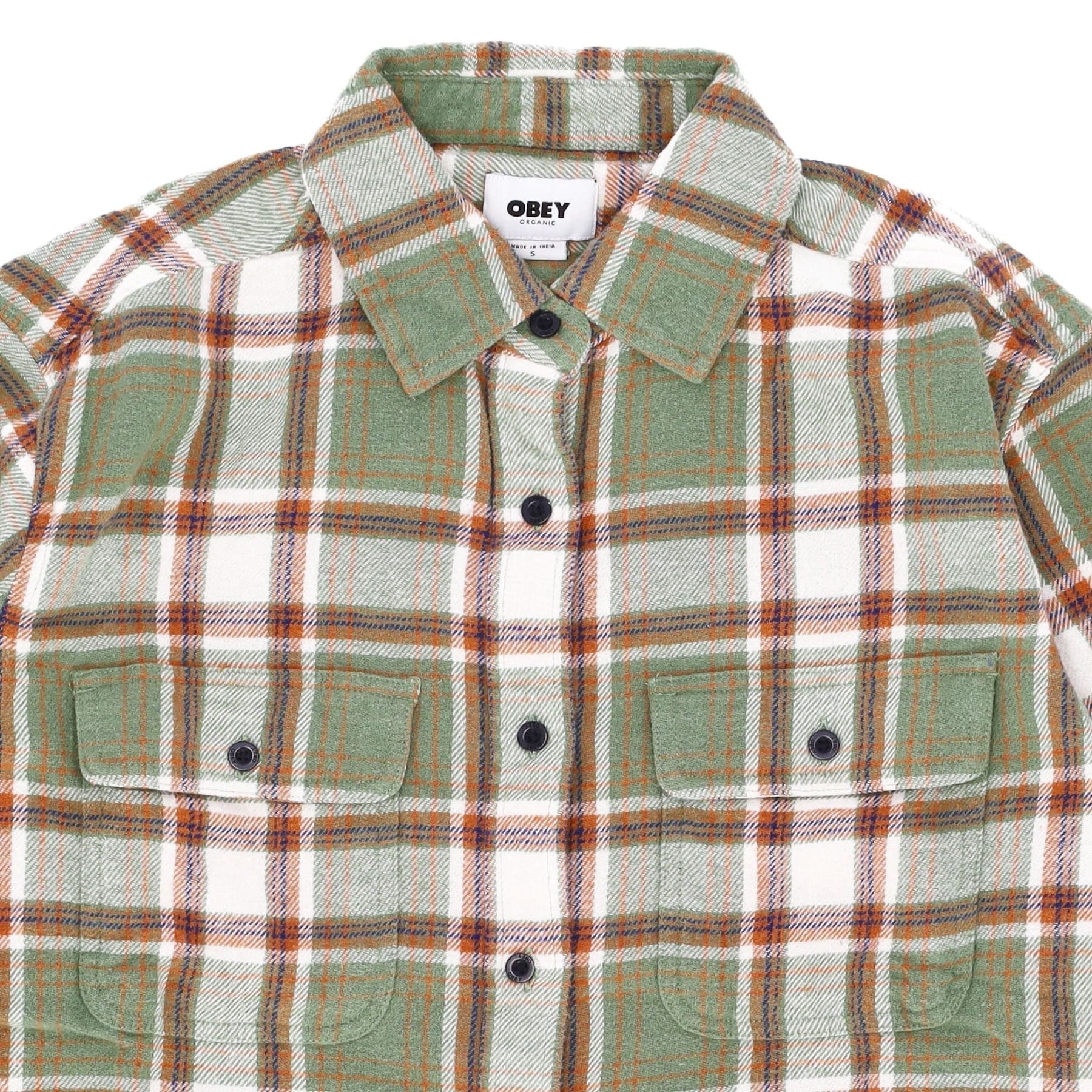 OBEY Camicia Manica Lunga Donna Pia Flannel Shirt L/s Loden Frost Multi da donna in Bluse e camicie Drestige - Casamassima, commercioVirtuoso.it