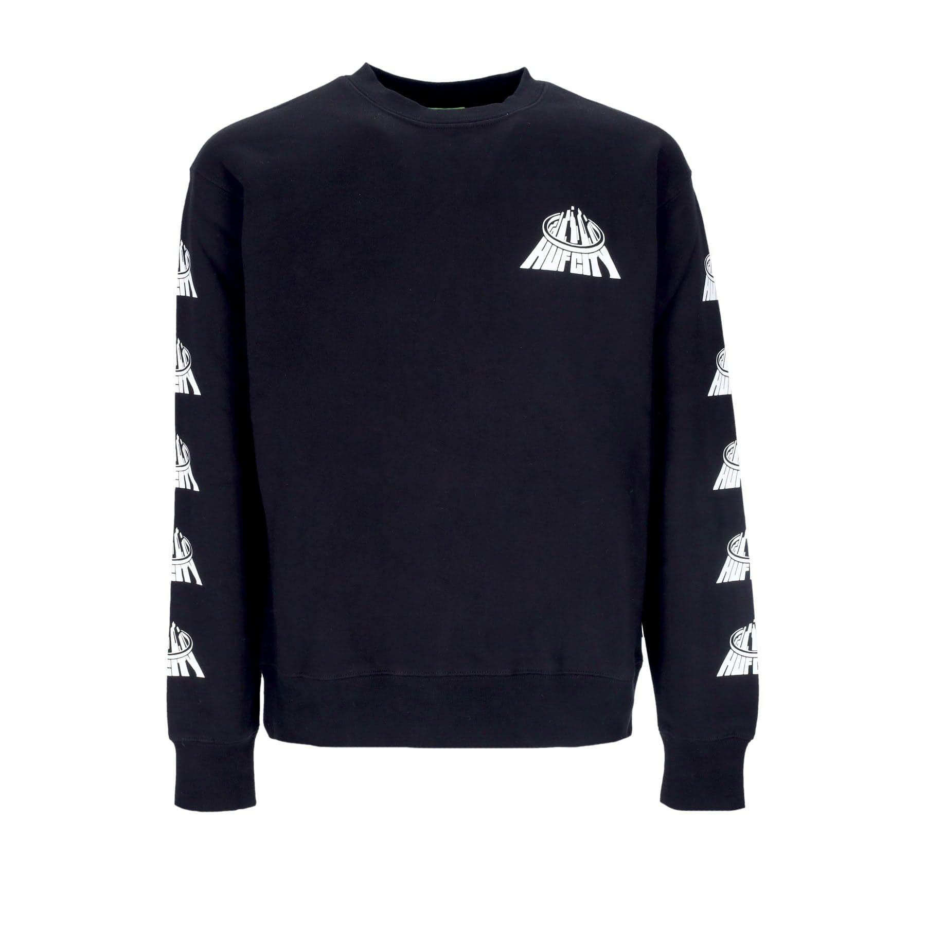 HUF Felpa Girocollo Uomo Huf City Crewneck Black da uomo in Felpe con cappuccio Drestige - Casamassima, commercioVirtuoso.it