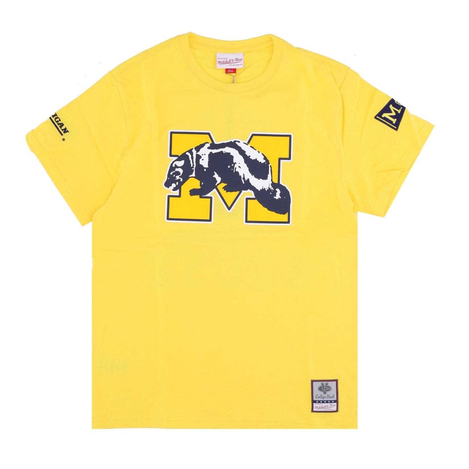 MITCHELL &amp; NESS Maglietta Uomo Ncaa Team Origins Top Micwol Yellow da uomo in T-shirt Drestige - Casamassima, commercioVirtuoso.it