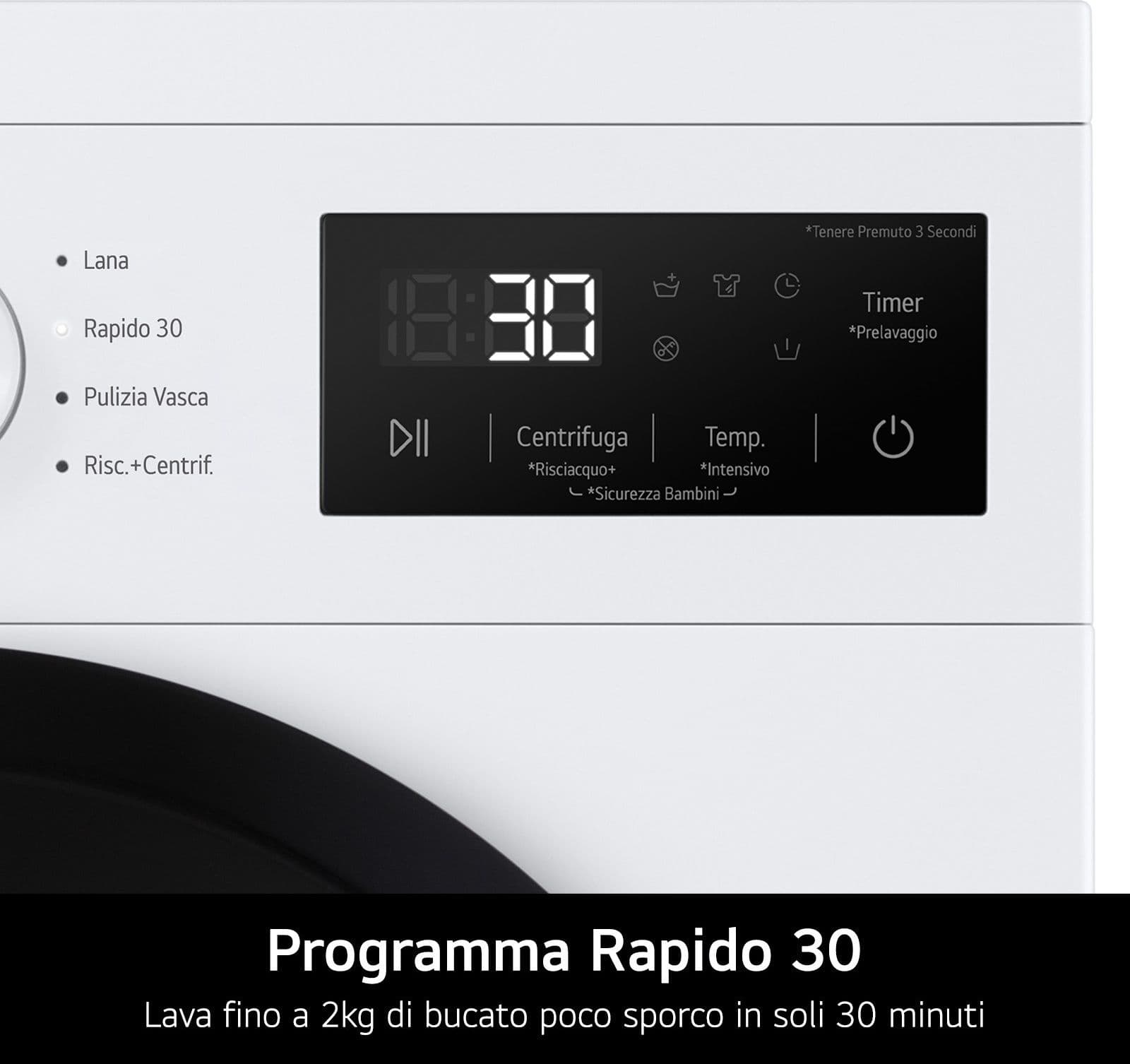 LG Lavatrice 9kg  Serie A1 Classe A  1400 giri, Programma Igiene con vapore, Display grande, Design essenziale  White in  Ecoprice.it - Avellino, commercioVirtuoso.it
