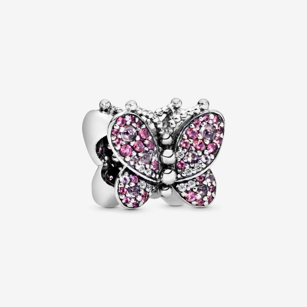 Pandora Charm Farfalla con pavé rosa in Bead Charm Alba Gioielli - Casoria, commercioVirtuoso.it