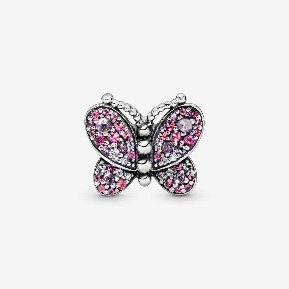 Pandora Charm Farfalla con pavé rosa in Bead Charm Alba Gioielli - Casoria, commercioVirtuoso.it
