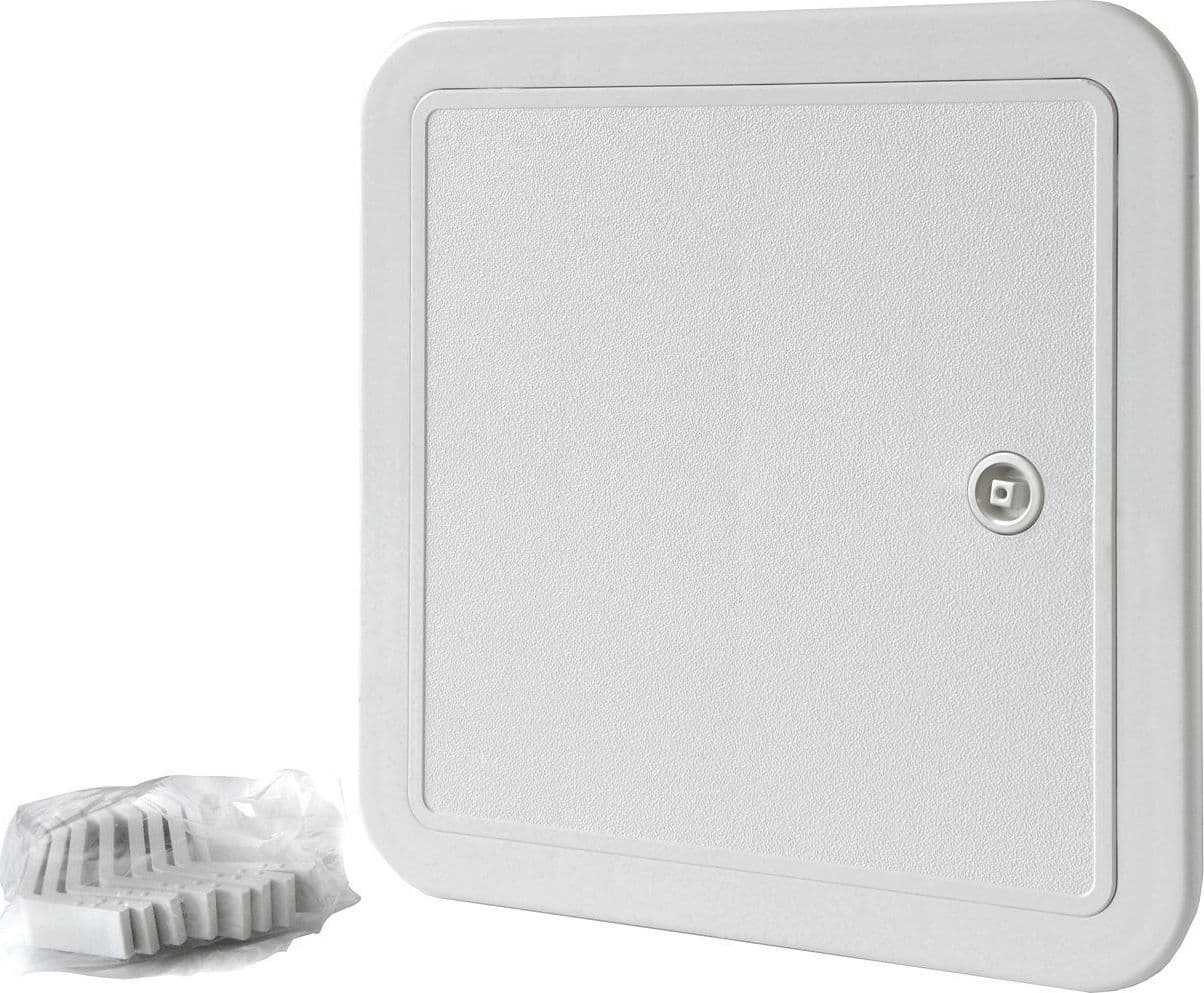 Sportello portello porta in ABS grigio L 315 x H 315 x P 22mm per ispezione in Registri griglie e sfiatatoi Aloiserw.com - Altomonte, commercioVirtuoso.it