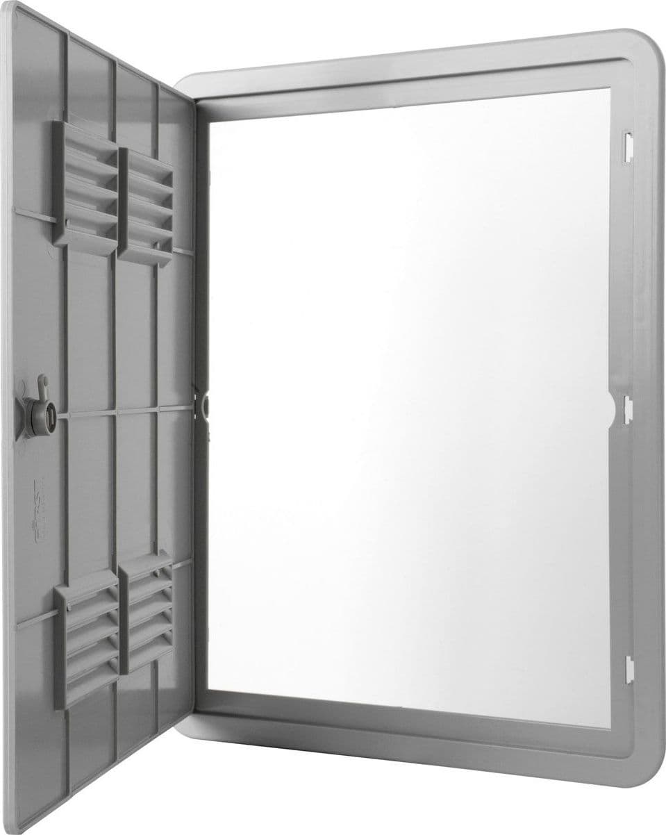 Sportello portello porta per gas in ABS grigio L 450 x H 650 x P 22mm per ispezione in Registri griglie e sfiatatoi Aloiserw.com - Altomonte, commercioVirtuoso.it