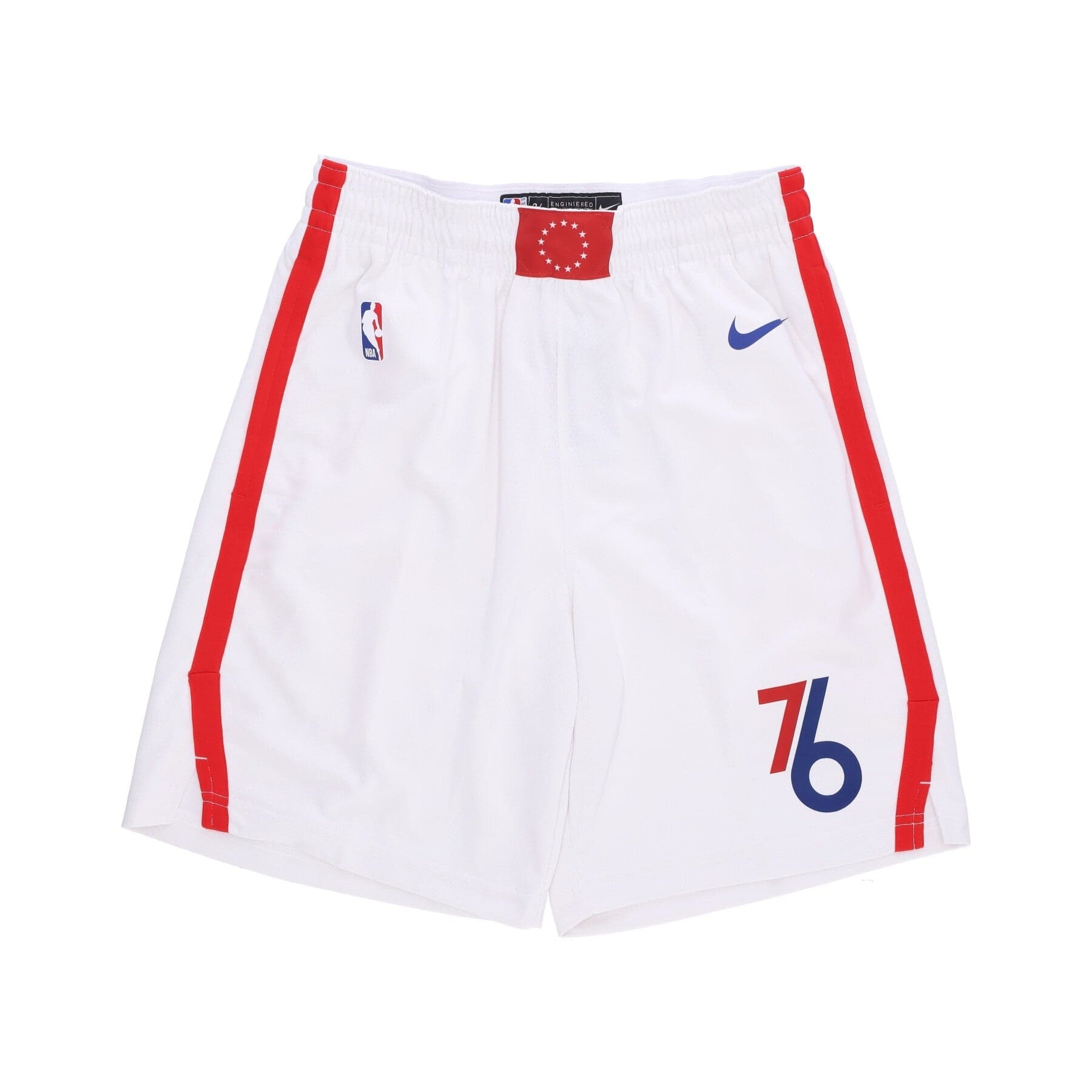 NIKE NBA Pantaloncino Basket Uomo Nba City Edition 22 Dri-fit Swingman Shorts Phi76e White/rush Blue da uomo