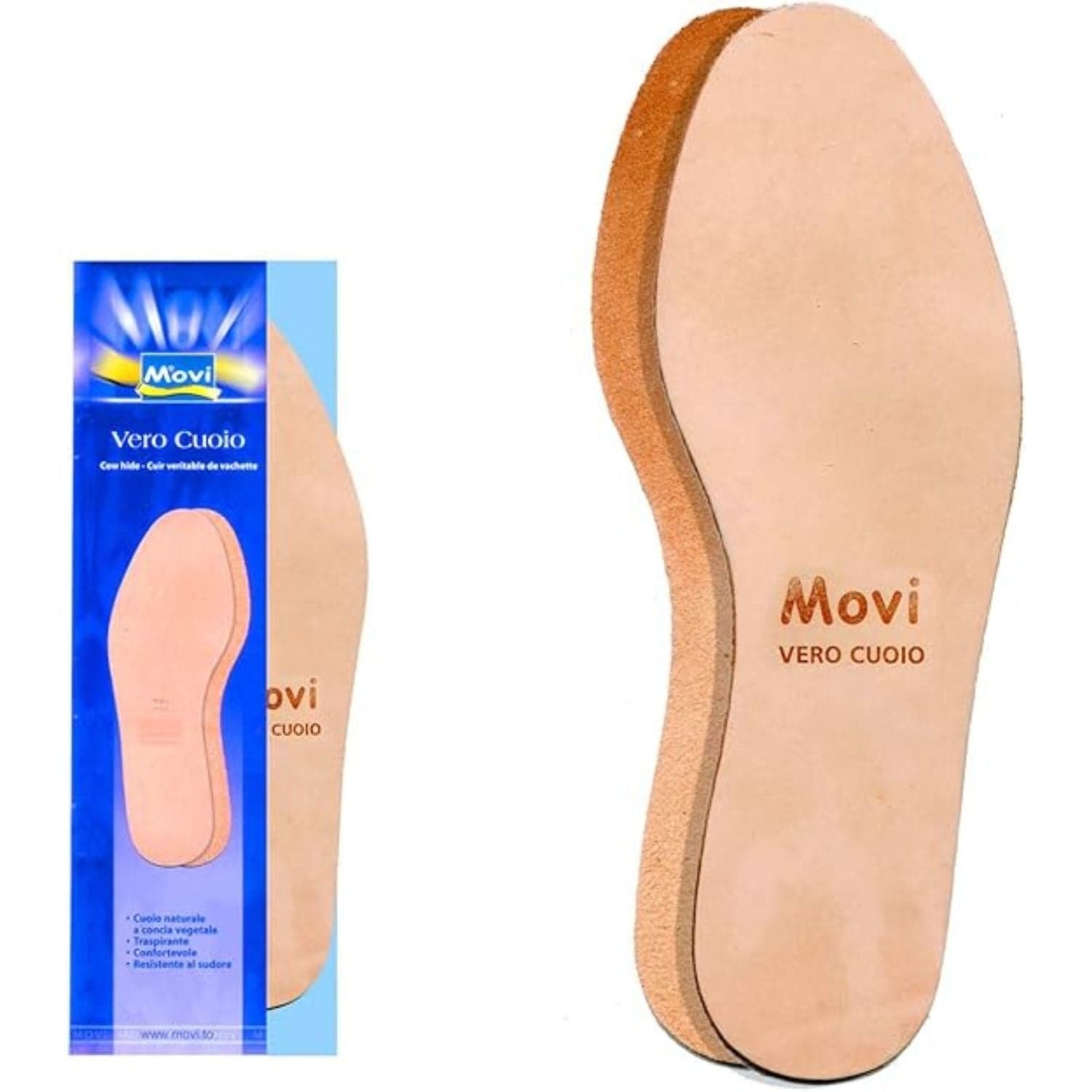 Movi Soletta Traspirante in Cuoio Liscio – Realizzata in Vero Cuoio per Massima Freschezza e Comfort in Comfort Ecoprice.it - Avellino, commercioVirtuoso.it
