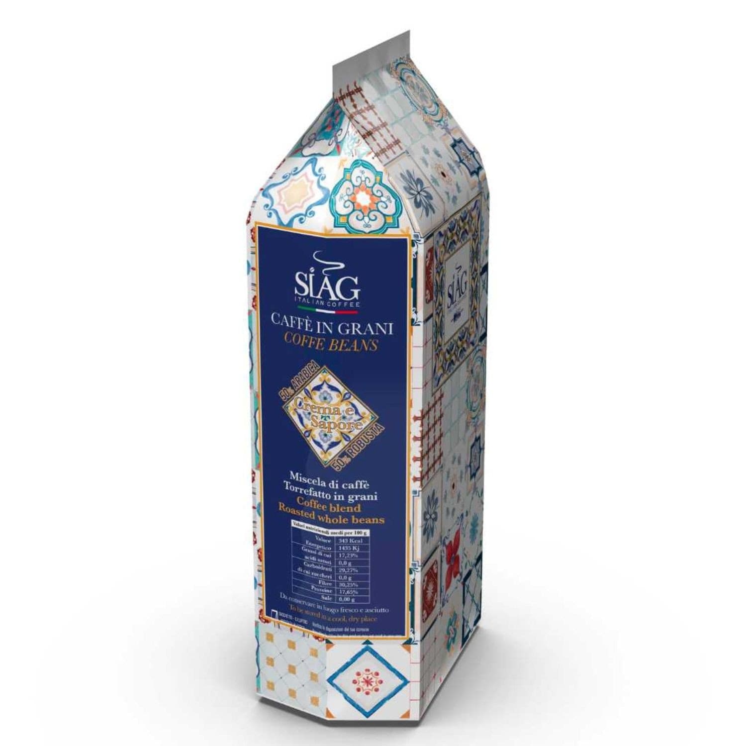 Siag Caffe Grani Blu Mediterranea 1Kg in Chicchi di caffè tostati Ecoprice.it - Avellino, commercioVirtuoso.it
