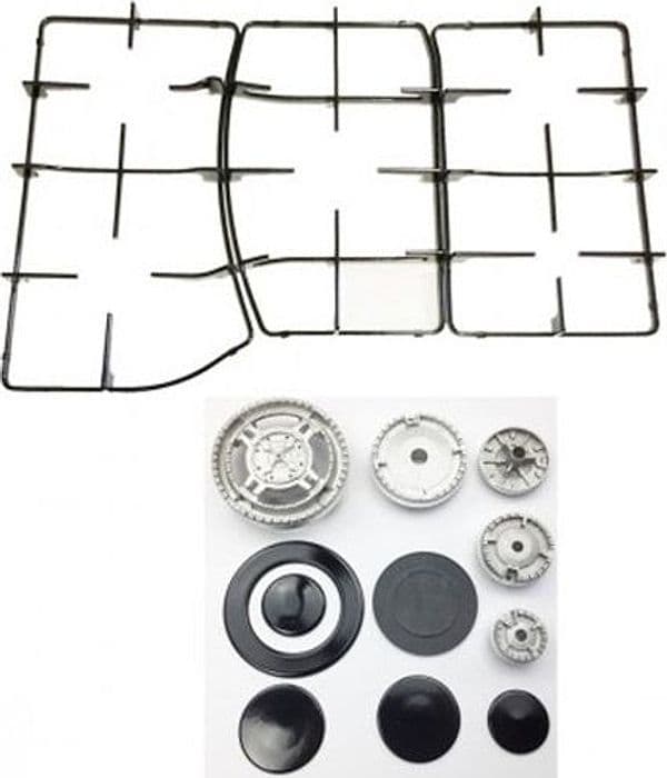 ARISTON INDESIT KIT 3 GRIGLIE SMALTATE COTTURA PH750T P 2760-1-2 + BRUCIATORI