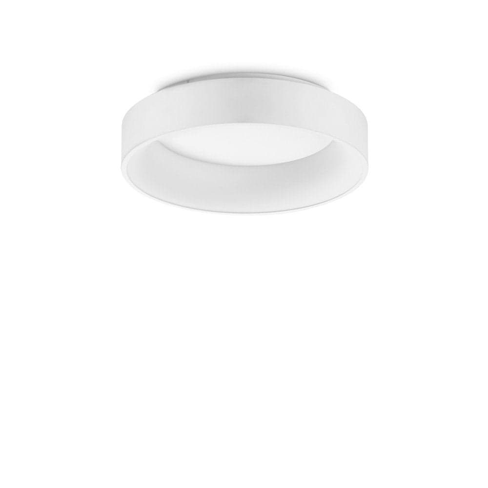 Plafoniera Moderna Ziggy Metallo Bianco Led 30W 3000K Luce Calda