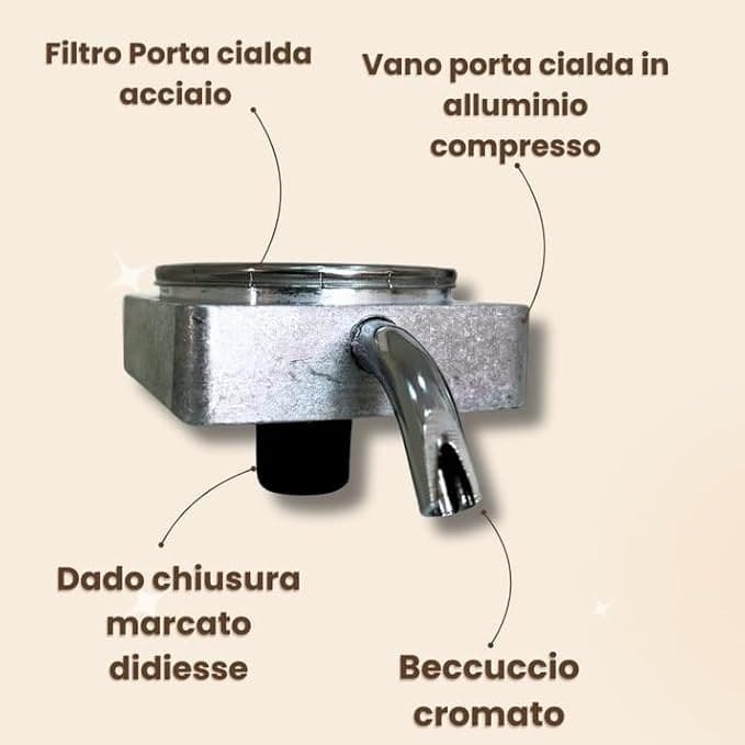 Didiesse Portacialda In Alluminio Con Beccuccio, Filtro E Dado - Per Tutti Modelli Macchine Da Caffè Frog in Portacialde Ecoprice.it - Avellino, commercioVirtuoso.it