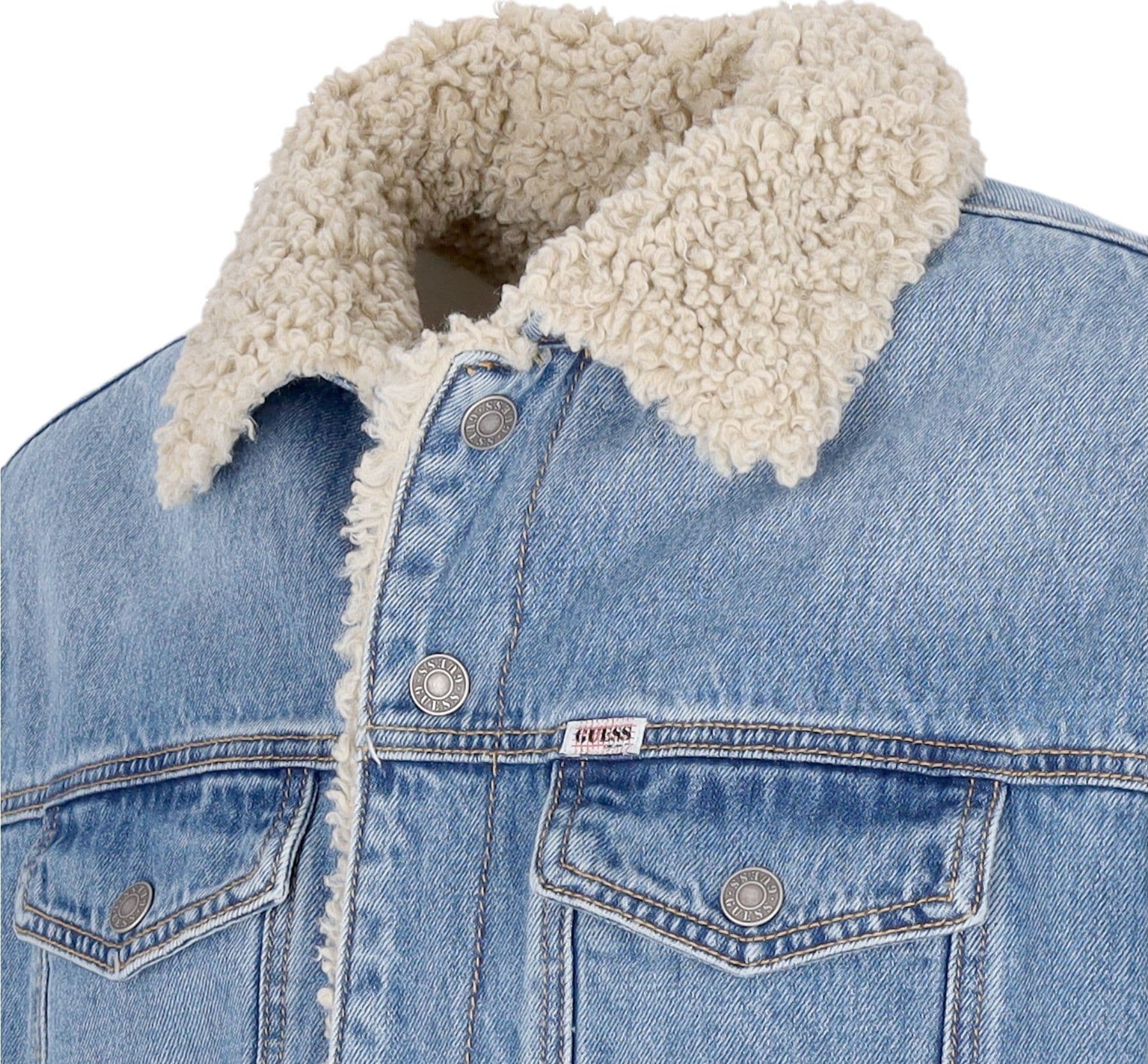 GUESS ORIGINALS Giubbotto Jeans Uomo Go Vintage Denim Jacket Sanded Medium Wash da uomo in Giacche Drestige - Casamassima, commercioVirtuoso.it