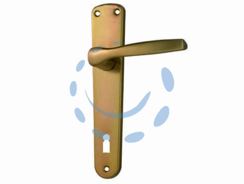 MANIGLIA ALU CON PLACCA IN ALLUMINIO BRONZATO in prodotto EuroStore07 - Alatri, commercioVirtuoso.it