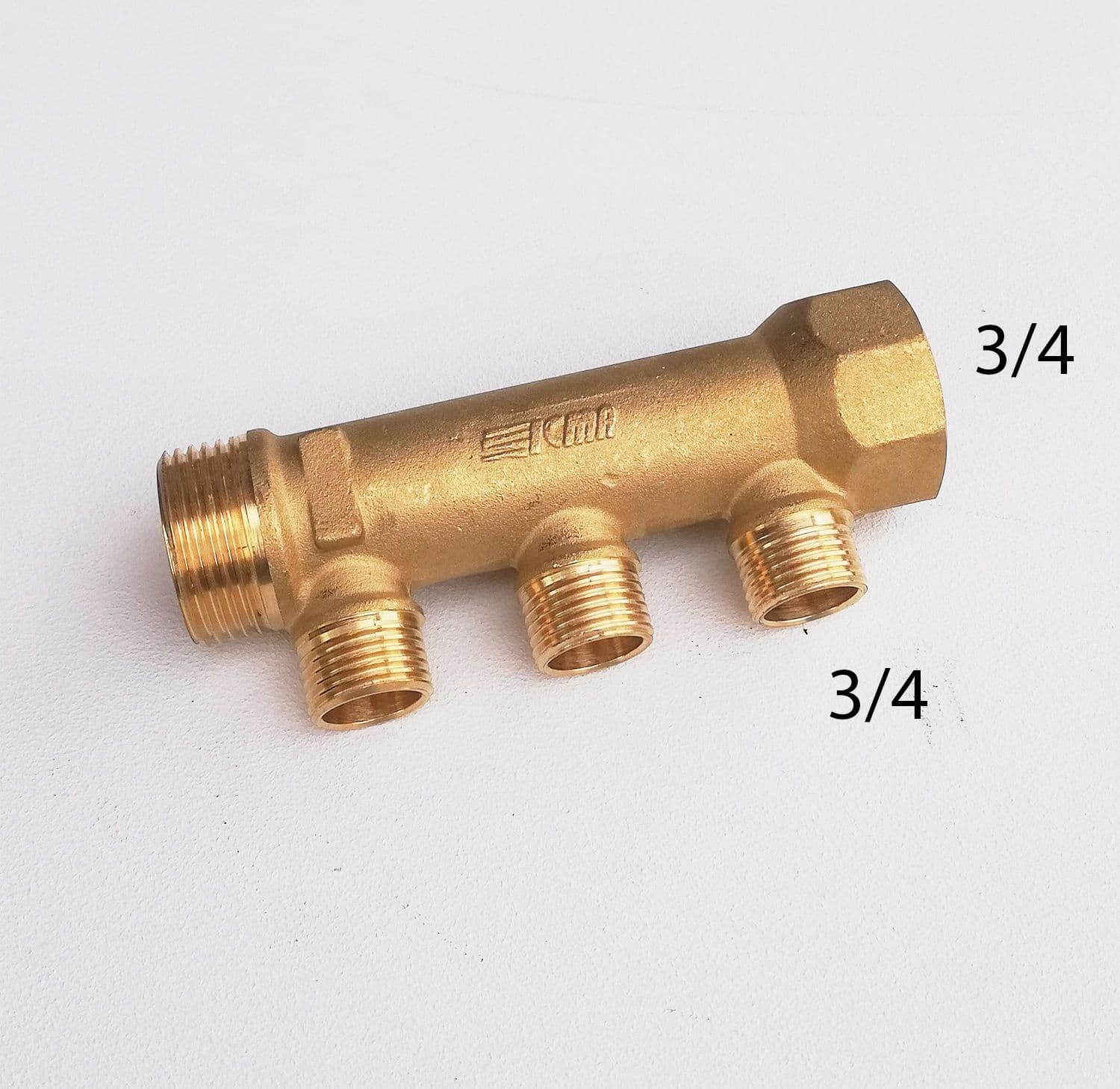 Collettore lineare da 3/4" - 18mm a 3 vie da 3/4" MF di ottone in Collettori Aloiserw.com - Altomonte, commercioVirtuoso.it