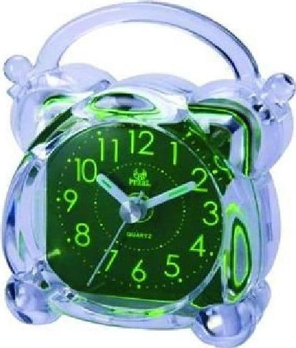 SVEGLIA CRYSTAL BOMBATA Corpo trasparente - Quadrante verde FER 263160 in prodotto EuroStore07 - Alatri, commercioVirtuoso.it
