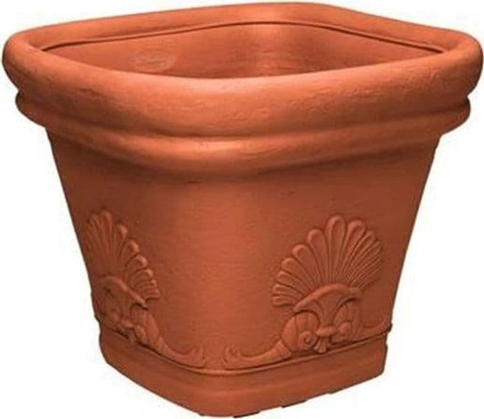 VASO ZEUS QUADRO FESTONATO 45, cm.46x46 h.39.5 in plastica FER-278850 in prodotto EuroStore07 - Alatri, commercioVirtuoso.it