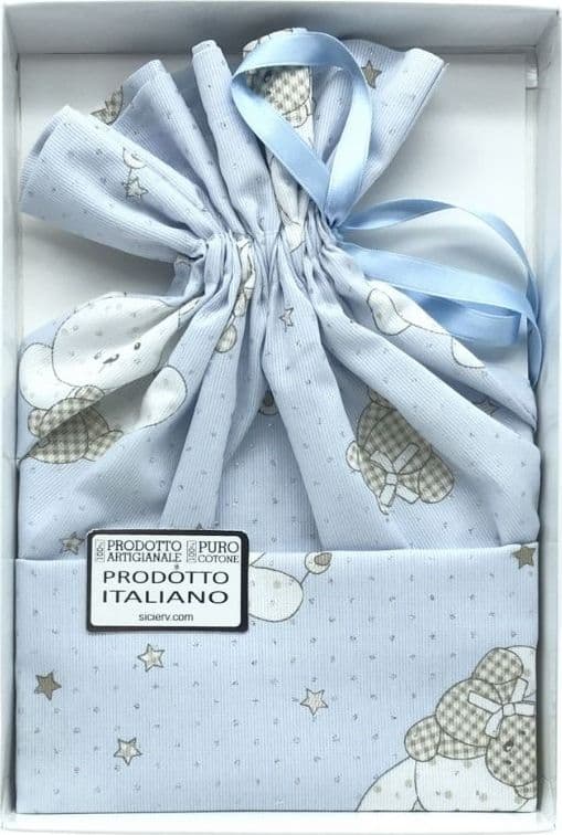 Sacco Nascita Neonato in Puro Cotone Orsetti - 4