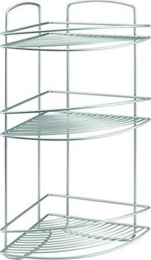 METALTEX MENSOLA ANGOLARE A 3 PIANI SERIE ONDA - cm.22x22x53 FER 324298