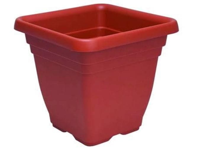 VASO QUADRO LAURUS in plastica - colore terracotta cm.40x40x36h FER 289740 in prodotto EuroStore07 - Alatri, commercioVirtuoso.it