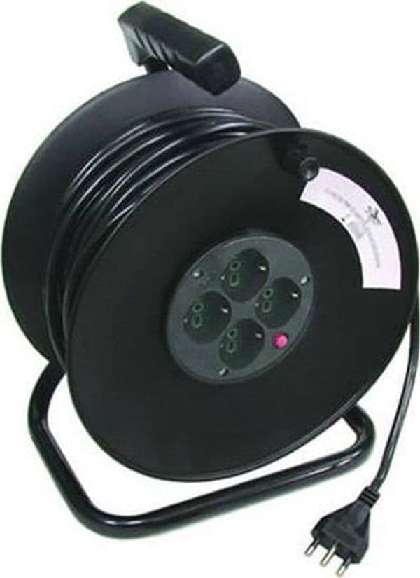 AVVOLGICAVO ELETTRICO 4 PRESE POLIVALENTI + CAVO da 3x mmq.1,5 mt.50 FER 117272 in prodotto EuroStore07 - Alatri, commercioVirtuoso.it