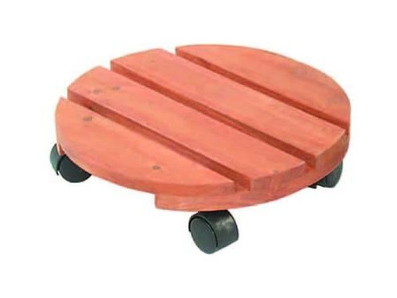 PORTAVASO IN LEGNO CON RUOTE - ø cm.35 FER-224512 in prodotto EuroStore07 - Alatri, commercioVirtuoso.it